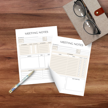 meeting notes templates printable pdf. meeting agenda