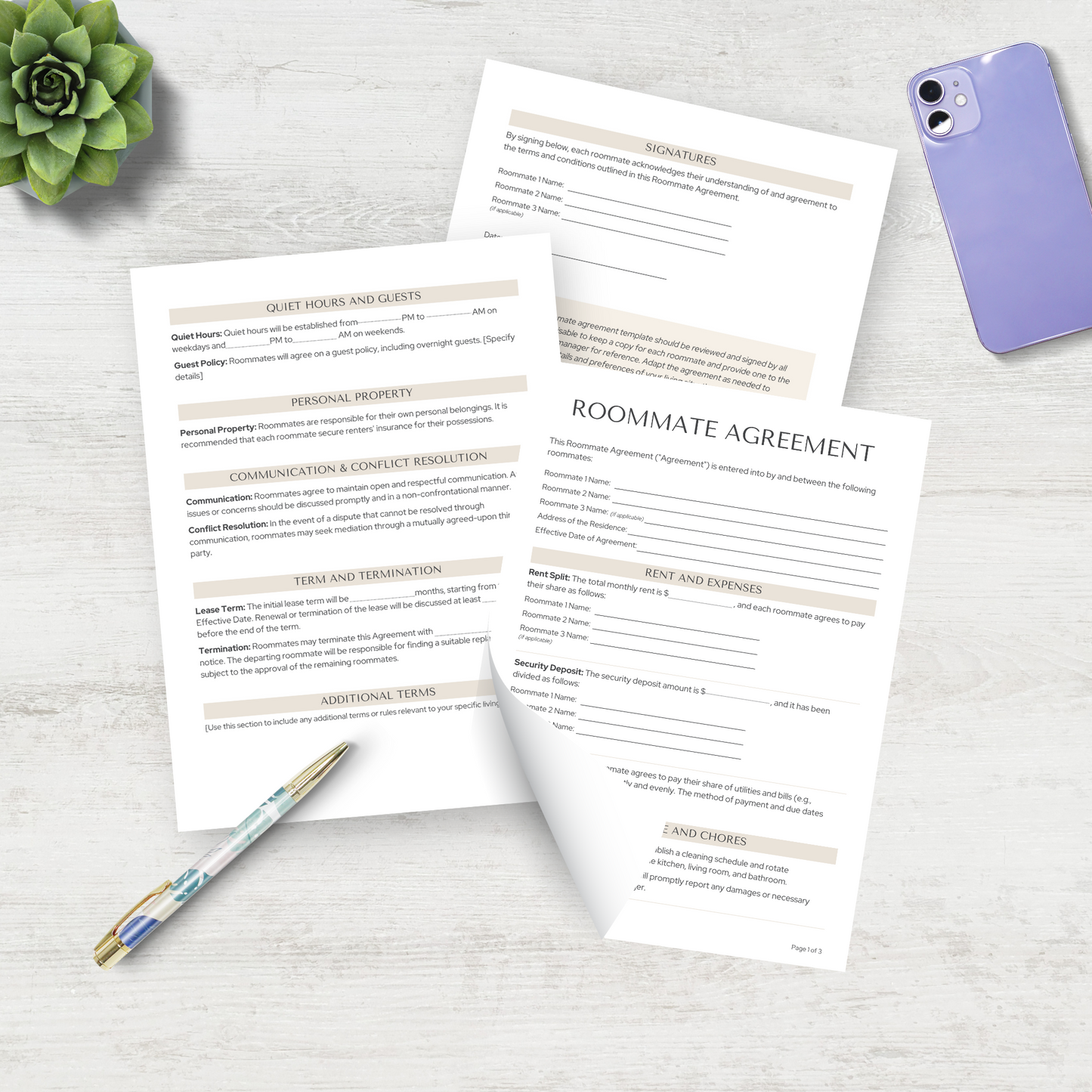 roommate agreement template perfect for apartment roommates. roommate contract agreement printable template